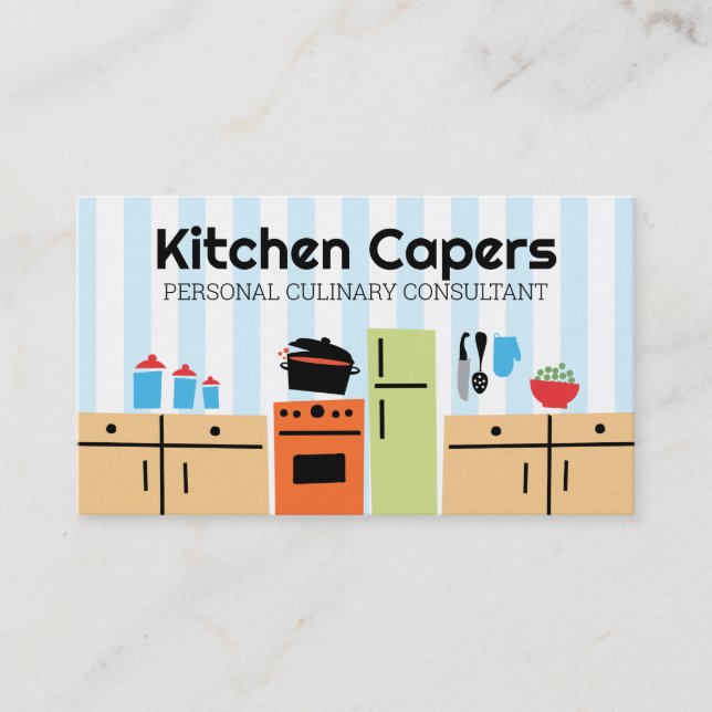 tile kitchen cooking tomato sauce business cards (Front)