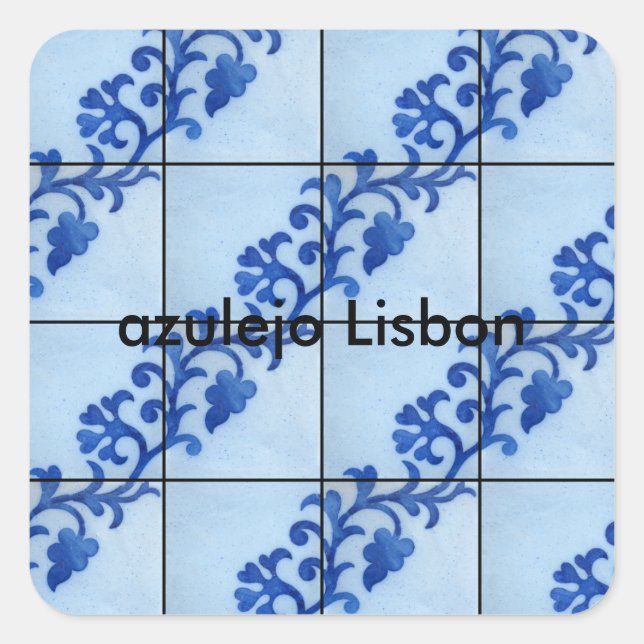 tile Lisbon Square Sticker (Front)