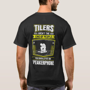 Tile Man Speakerphone Tile Setter Floor Tiler T-Shirt