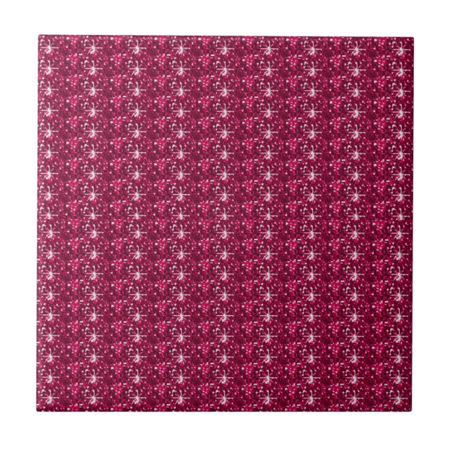 Tile Maroon Glitter (Front)