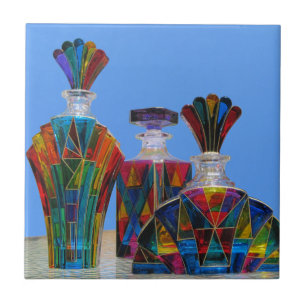 Tile--Murano Glass Decanters Tile