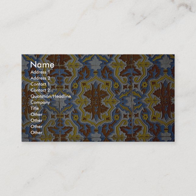 Tile pattern business card (Front)