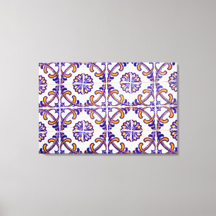 Tile pattern close-up, Portugal Canvas Print