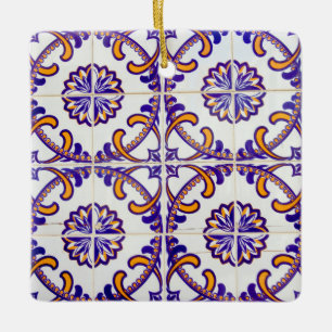 Tile pattern close-up, Portugal Ceramic Ornament