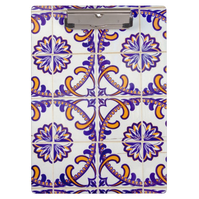 Tile pattern close-up, Portugal Clipboard (Front)