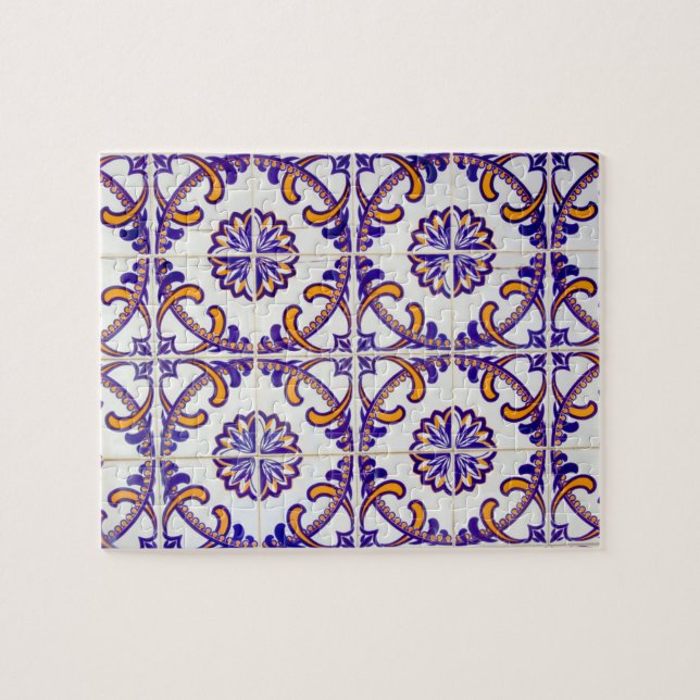 Tile pattern close-up, Portugal Jigsaw Puzzle (Horizontal)
