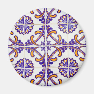 Tile pattern close-up, Portugal Magnet