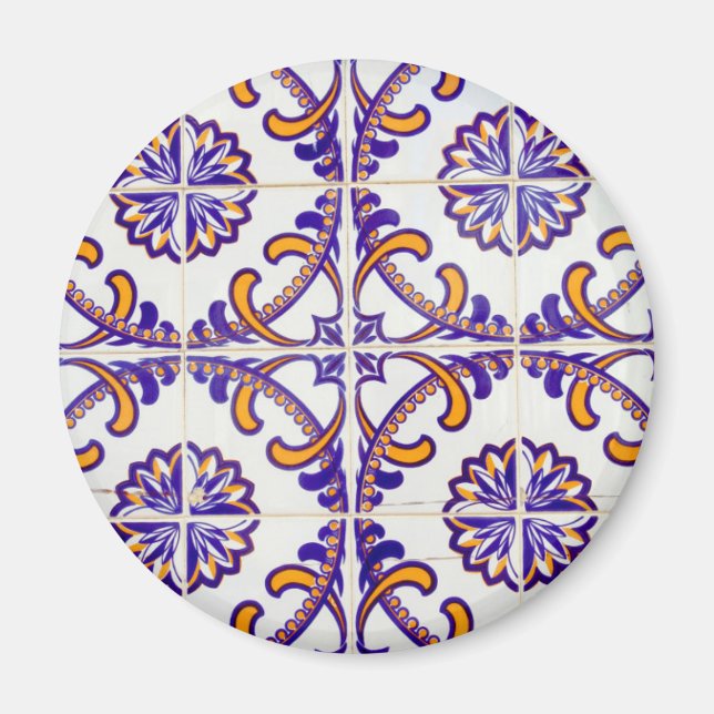Tile pattern close-up, Portugal Magnet (Front)
