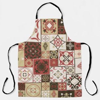 Tile PATTERN from marsala-brown-beige style Morocc Apron