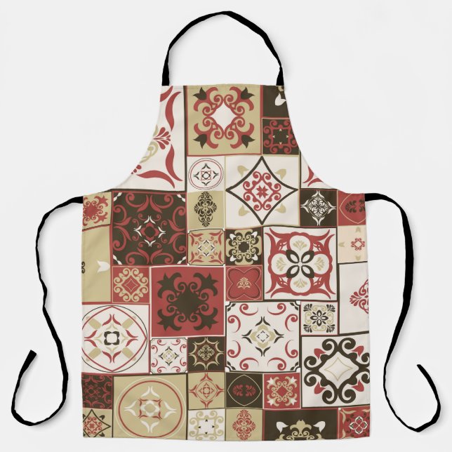 Tile PATTERN from marsala-brown-beige style Morocc Apron (Front)