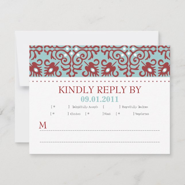 Tile Pattern - RSVP Card (Front)
