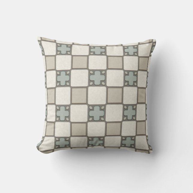 Tile Pattern Throw Pillow (Front)