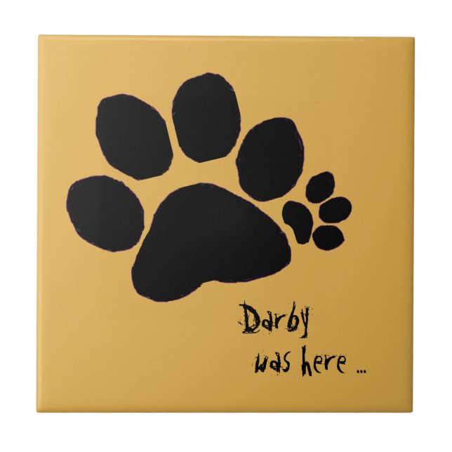 Tile - Polydactyl Paw Print (ver. 2) (Front)