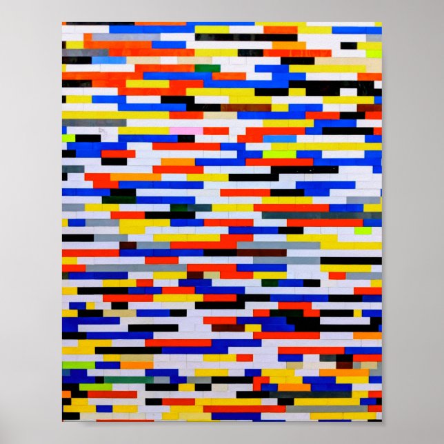 Tile Primary Colour Building Blocks Poster (Front)