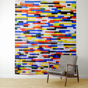 Tile Primary Colour Building Blocks Tapestry