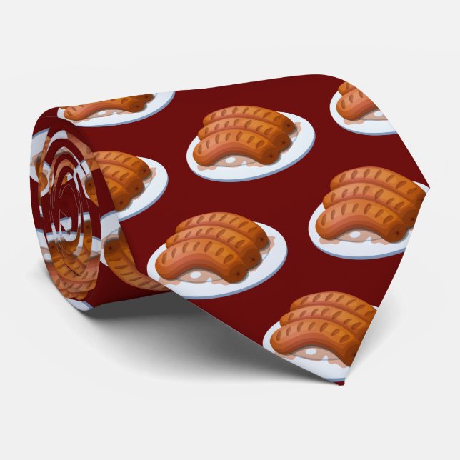 Tile Sausage pattern Tie (Rolled)