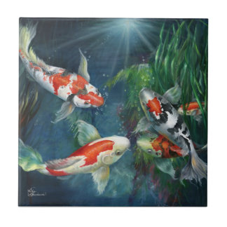Tile - The Koi Pond by Kathy