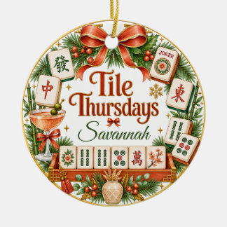 Tile Thursdays Mahjong Ornament Mahjong Club Gift