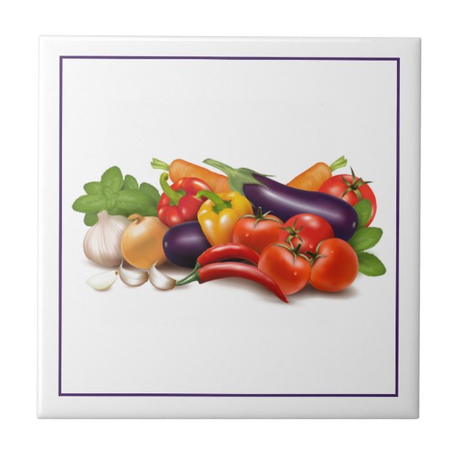 Tile Trivet-Vegetable Group (Front)
