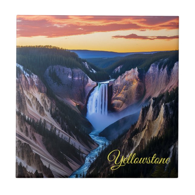 Tile Trivet-Yellowstone Falls (Front)