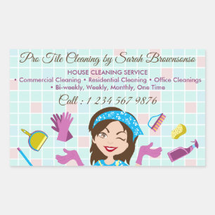 Tile Washing Cleaning Service Sticker