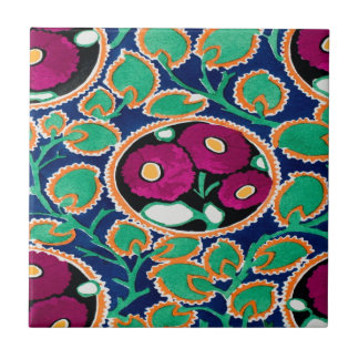 tile with art deco flowers