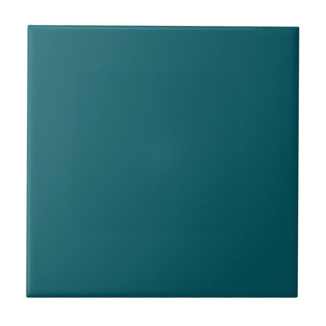 Tile with Dark Teal Green Background (Front)