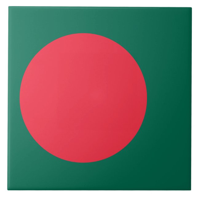 Tile with flag of Bangladesh (Front)