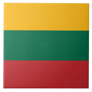 Tile with flag of Lithuania