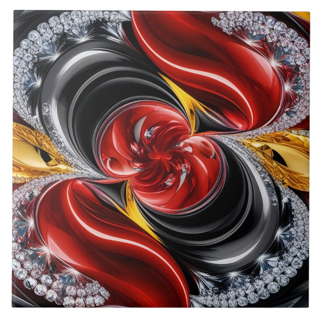 Tile with German Colours modern Design (Front)