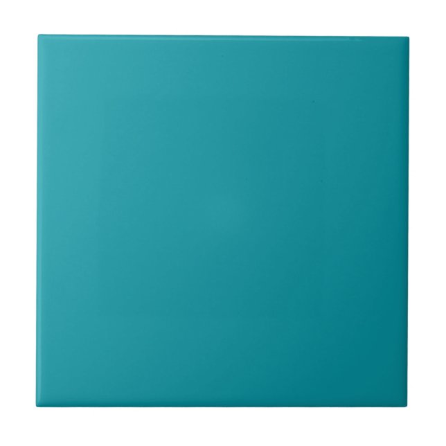 Tile with Medium Teal Green Background (Front)