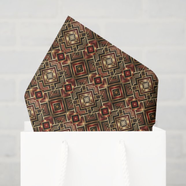 Tiled Art Deco pattern  Tissue Paper (Gift Bag)