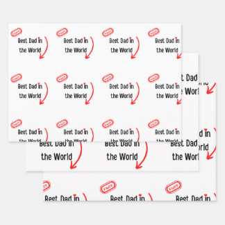 Tiled Best Father's Day wrapping paper Dad gift