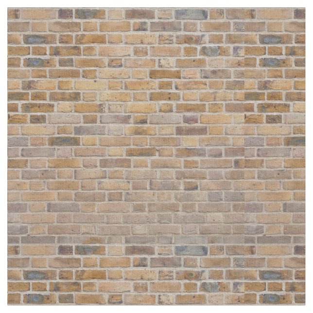 Tiled Brick Wall Urban Texture Pattern Fabric (Close Up)