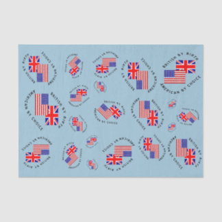 Tiled British by Birth American by Choice Tissue Paper