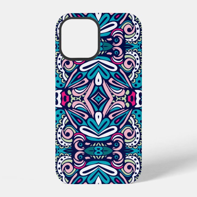 Tiled ethnic pattern. Abstract geometric mosaic vi iPhone Case (Back)