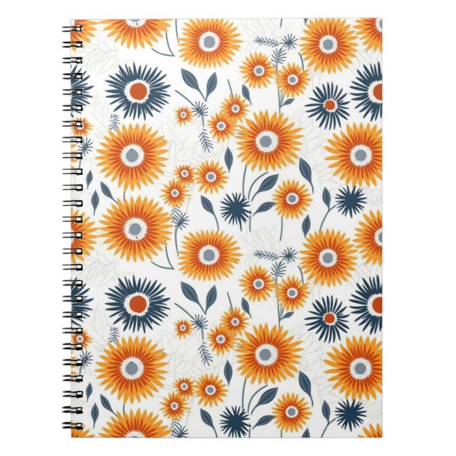 Tiled flower landscape  notebook (Front)