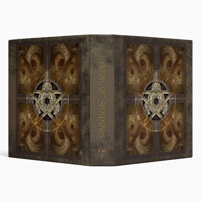 Tiled Fractal Pentacle Book of Shadows 1.5" Binder (Background)