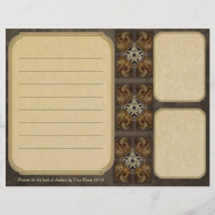Tiled Fractal Pentacle Keepsake Paper