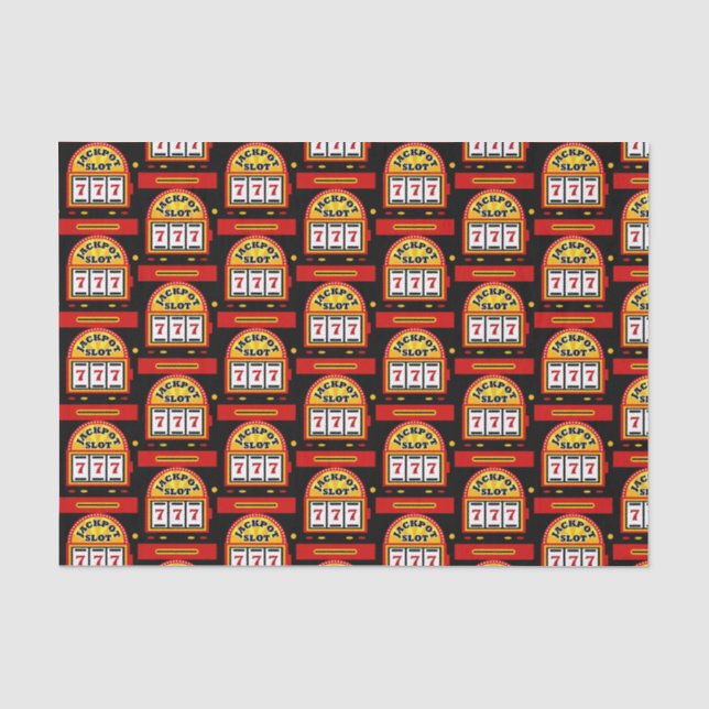 tiled gambling machine casino party tissue paper (Front)