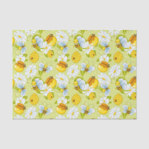 Tiled honey bee pattern party tissue paper