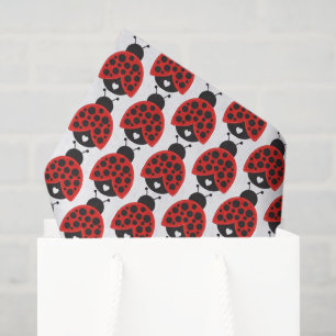 Tiled Little ladybug girls party tissue Paper