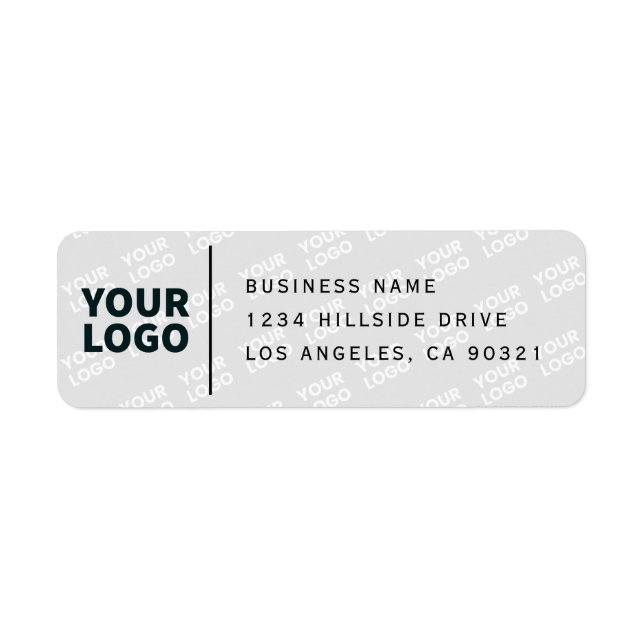 Tiled Logo Pattern Modern Return Address (Front)