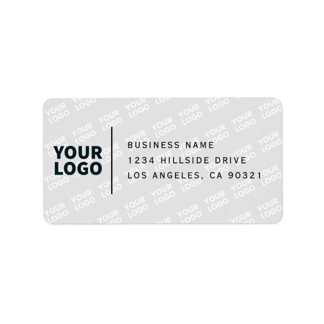 Tiled Logo Pattern Modern Return Address Label (Front)
