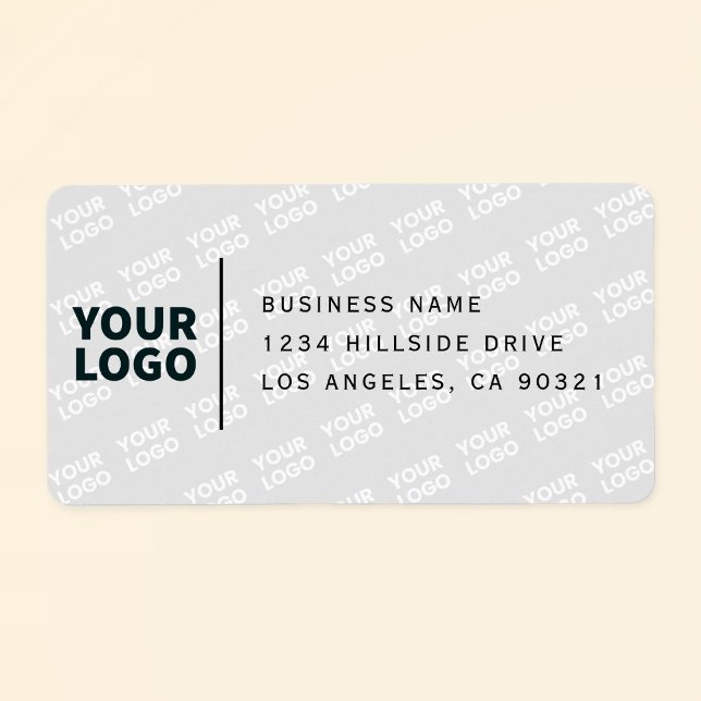Tiled Logo Pattern Modern Return Address Label (Creator Uploaded)
