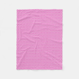 Tiled Pink Woven Pattern Fleece Blanket