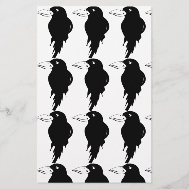 Tiled Raven Scrapbook Paper (Front)