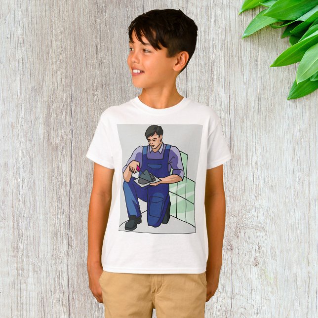 Tiler At Work T-Shirt (Creator Uploaded)