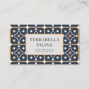 Tiler Tiling Geometric Pattern  Square Business Ca Card