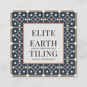 Tiler Tiling Geometric Pattern  Square Business Card